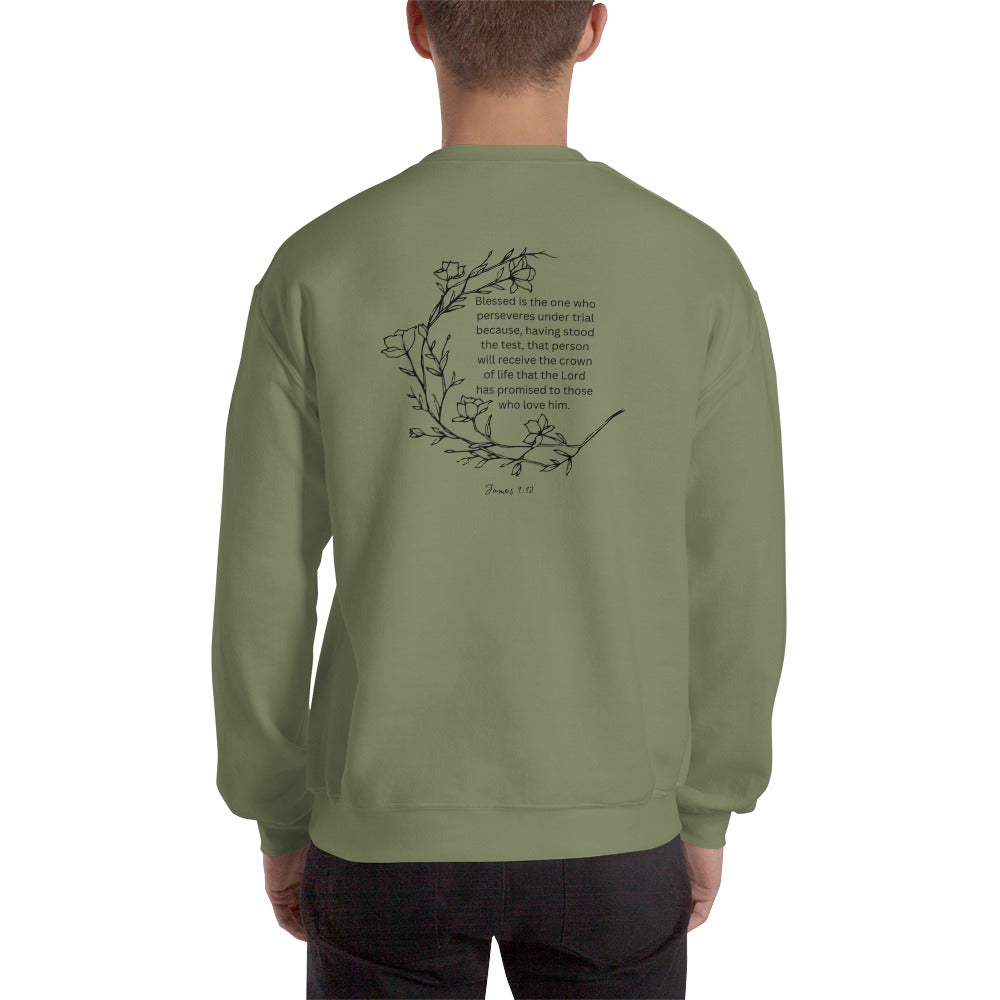 "James 1:12" - Unisex Sweatshirt