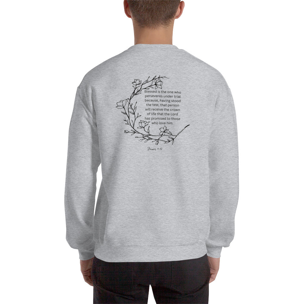 "James 1:12" - Unisex Sweatshirt